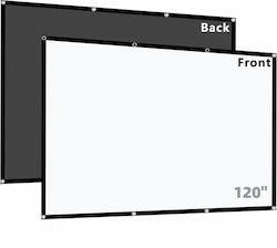 Ecran de Proiecție pentru Proiector 120 Inci 265cm*150cm Alb Fundal Negru Ecran de Proiecție pentru Proiector 120 Inci 265cm*150cm Alb Fundal Negru