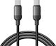 Joyroom Кабел USB-C мъжки - USB-C 60W Черен 1.2...