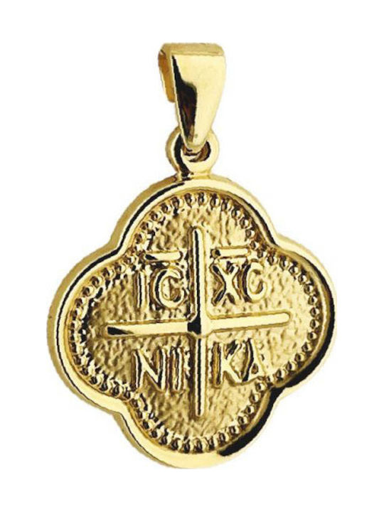 Kontopoulos Pendant Kids Charm Constantine Coin Gold 14K K07876AND