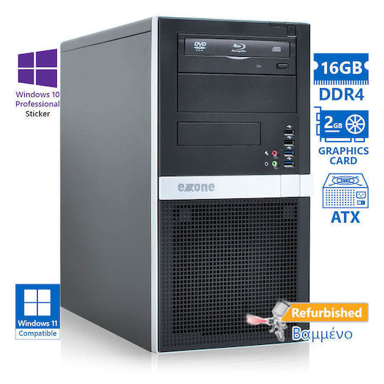 Extra Tower Überarbeitet Grade A Xeon E-2124 16GB 500GB SSD Quadro P620 Windows 10 Pro