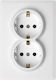 Lineme Double Walled Power Socket White