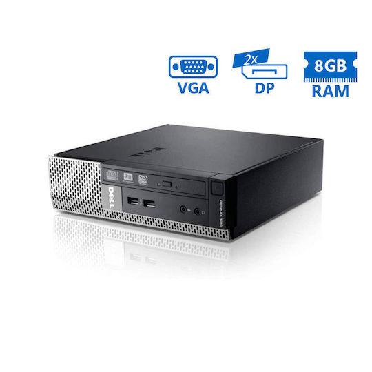 Dell 7010 USFF Реновирани Клас A Core i3-3220 8GB 320GB HDD W7 Pro