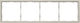 Switch Frame Quadruple For Horizontal Or Vertical Placement Light Grey Lineme Gena 50-00624-32