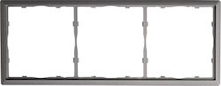 Switch Frame Triple Horizontal or Vertical Placement Anthracite Matte Lineme Gena 50-00623-19
