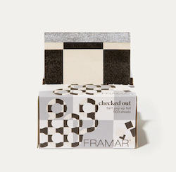 Aluminiumpapier Blätter 5x11 Checked Schwarz-Weiß Framar 500 Stück