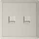 Lineme Double Telephone Socket Grey Colour 50-00619-32