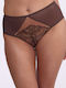Hohe Taille Damen-Slip Braun