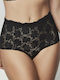 High Waist Women's Slip Seamless With Lace Black