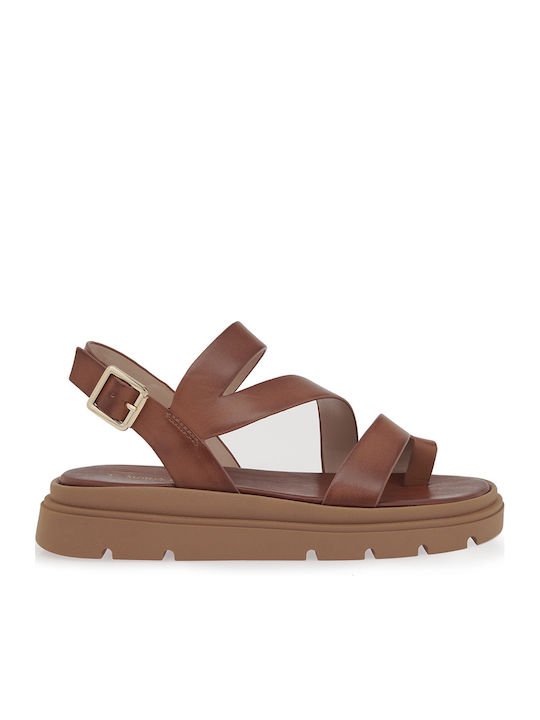 Дамски Сандали Flatforms Тютюнев