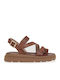 Дамски Сандали Flatforms Тютюнев