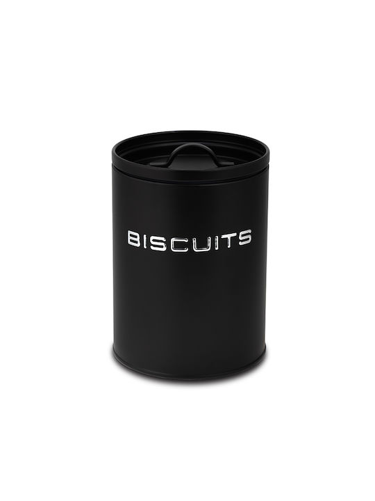Nava Pasta Jar with Airtight Lid Metallic Black 1 Piece