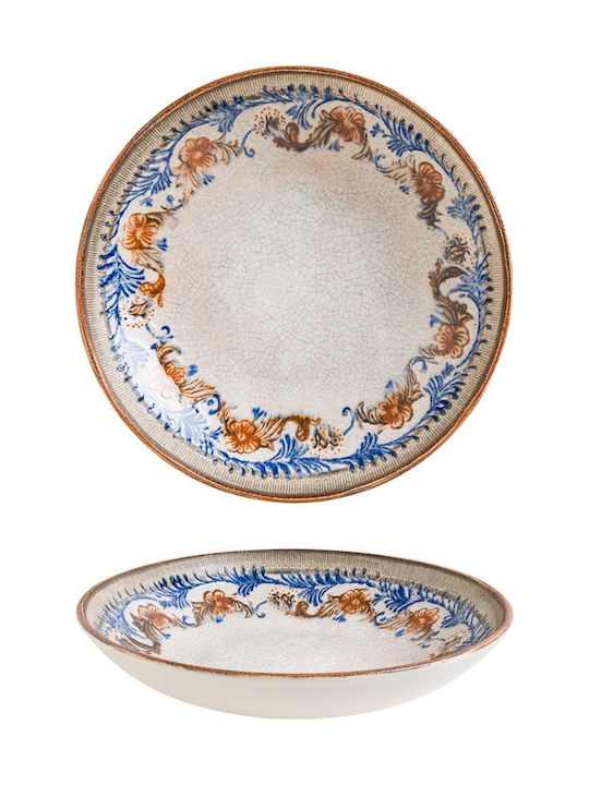 Bonna Floral Deep Porcelain White Plate 23cm 6 Pieces