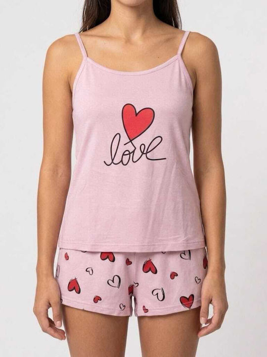 Sorrisino Summer Women's Pink Pyjama Set