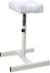 Wheeled White Footstool