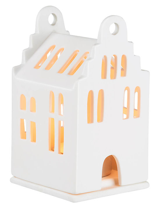 Raeder Lighthouse Porcelain Candle Holder Suitable for Tealights in White Colour 6cm