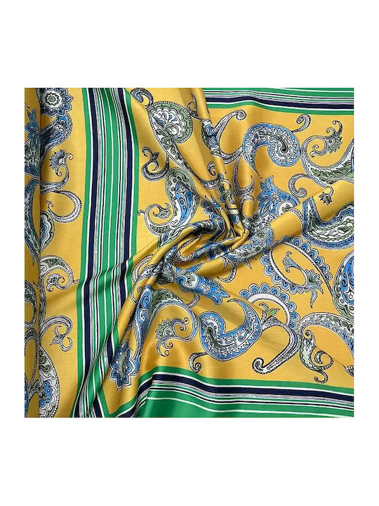 Decoration Fabric Satin By Meter Width 150cm Hazel Leaves