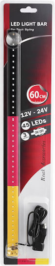 Осветена LED лента 60 см 45 LED 12V 24V черно-червено-жълта с флаг на Германия Германия