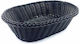 Овална Кошница За Хляб За Сервиране Rattan 26x20см Черна