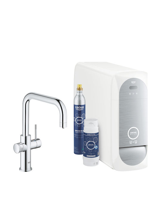 Grohe Blue Kitchen Faucet Counter Silver