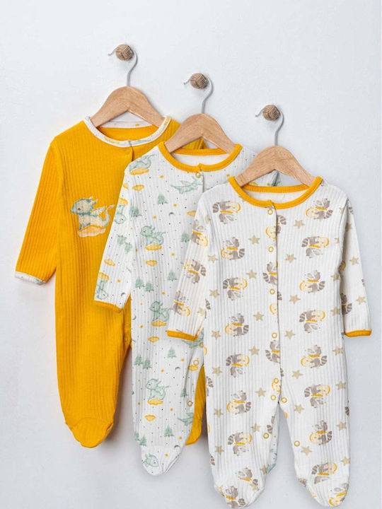 SteweHome Mehrfarbige Baby-Strampler Set 3 Stück