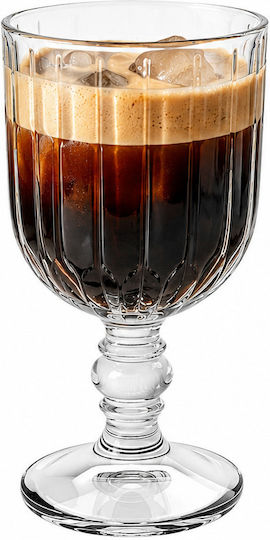 Set of Coffee/Freddo and Water Glasses Made of Glass in Brown Colour 245ml 6 Pieces