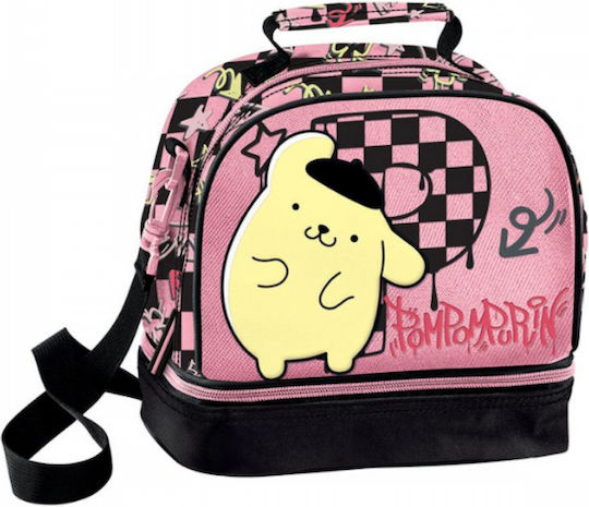 Graffiti Pompompurin Σχολική Ισοθερμική Θήκη Φαγητού Ροζ 20x16x22cm