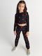 Kinderbekleidungssets mit Leggings Winter 2Stücke Schwarz