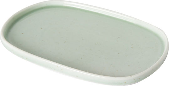 Novatex Flakes Porcelain Green Serving Platter 24x16cm