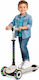 Kids Foldable 3-Wheel Scooter with LED Lighting for 3+ Years Black