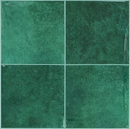 Αυτοκόλλητα Πλακάκια Πλαστικά Σετ 2τμχ A-s Caro Green 218533b 25x25 Πλαστικό