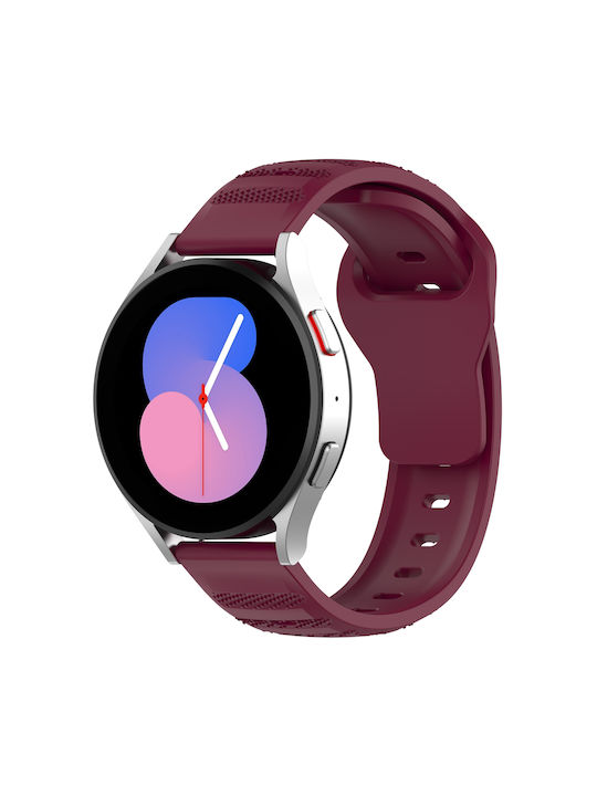 Silicone Strap Red (Galaxy Watch4/5/6/7/FE/4 Classic/6 Classic/5 ProApple Watch 38/40/41/42mmVivomove HRHuawei Watch GT2 / GT3 (42mm) / GT3 Pro (43mm)Honor GS ProAmazfit GTS 3Realme Watch 2Haylou RS4 LS12)