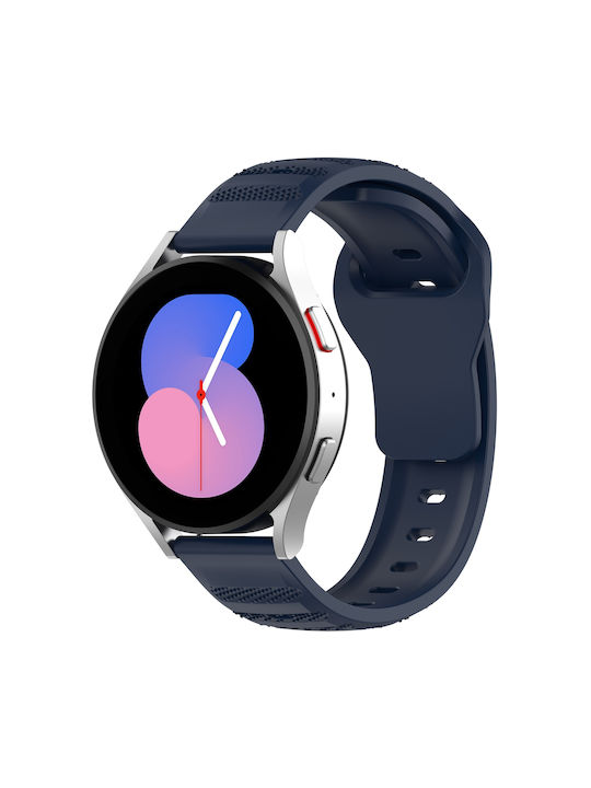 Silicone Strap Blue (Galaxy Watch4/5/6/7/FE/4 Classic/6 Classic/5 ProApple Watch 38/40/41/42mmVivomove HRHuawei Watch GT2 / GT3 (42mm) / GT3 Pro (43mm)Honor GS ProAmazfit GTS 3Realme Watch 2Haylou RS4 LS12)