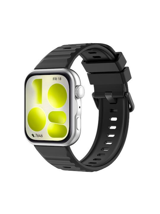 Techsuit W082 Silicone Strap Black (Huawei Watc...
