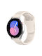 Curea din Silicon Bej (Galaxy Watch4/5/6/7/FE/4 Classic/6 Classic/5 ProApple Watch 38/40/41/42mmVivomove HRHuawei Watch GT2 / GT3 (42mm) / GT3 Pro (43mm)Honor GS ProAmazfit GTS 3Realme Watch 2Haylou RS4 LS12)