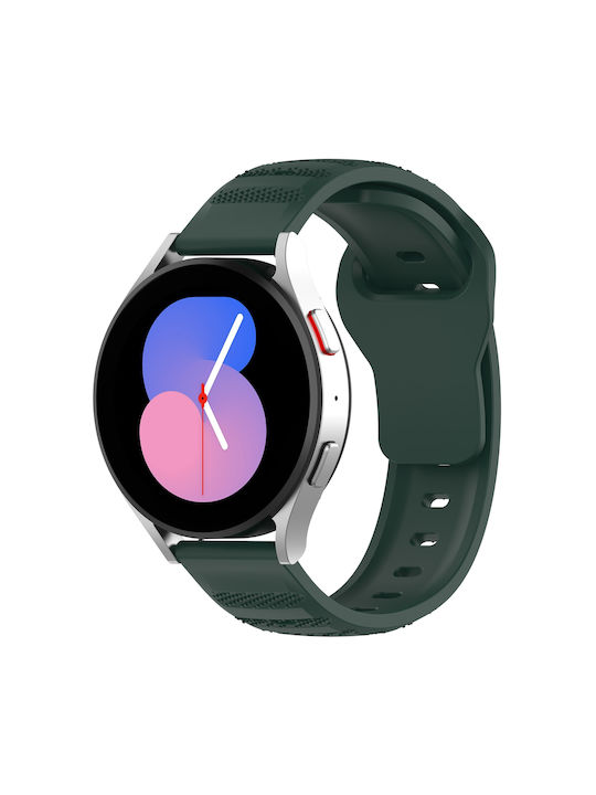 Silicone Strap Green (Galaxy Watch4/5/6/7/FE/4 Classic/6 Classic/5 ProApple Watch 38/40/41/42mmVivomove HRHuawei Watch GT2 / GT3 (42mm) / GT3 Pro (43mm)Honor GS ProAmazfit GTS 3Realme Watch 2Haylou RS4 LS12)