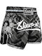 Pantaloni De Box Muay Thai 8 Weapons 8 Ways Yant Negru Argintiu