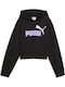 Kinder-Sweatshirt mit Kapuze Puma Schwarz-Hell Lavendel Hoodie