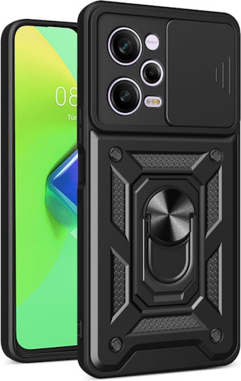 Bodycell Slide Cover Rückseite Schwarz Poco X5 Pro Realme 12 Pro