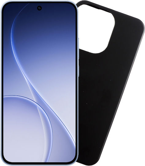 Volte-Tel Camera Guard Silicone Back Cover with Neck Strap Black Oppo Reno15 5G