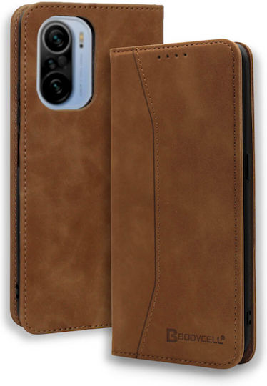 Bodycell Книга от изкуствена кожа / кожа кафяв (Xiaomi Mi 11i)