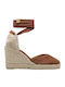 Chiara 8 002 Platforme de damă de vară în stil espadrile maro