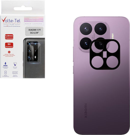 Volte-Tel Glass Camera Protection Tempered Glass Black for Xiaomi 17t 5g