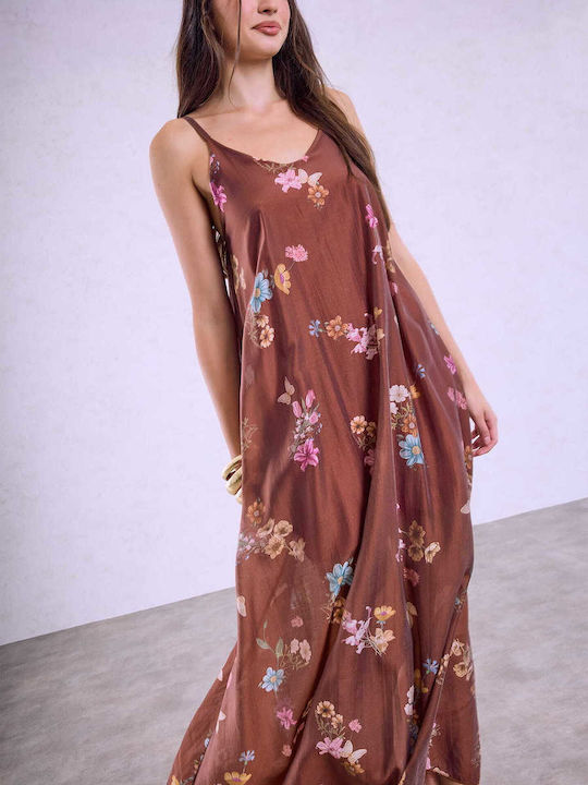 Celestino Damenkleid Blumen V-Ausschnitt Keramidi