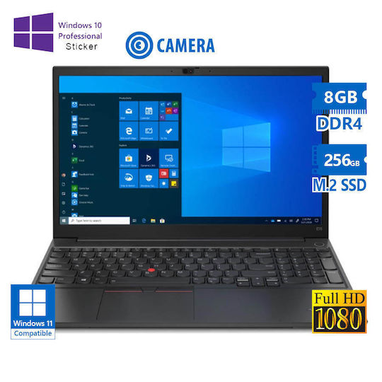 Lenovo ThinkPad E15 Gen2 Recondiționat Clasificare A 15.6" (Core i5-1135G7/8GB/256GB SSD/W10 Pro)