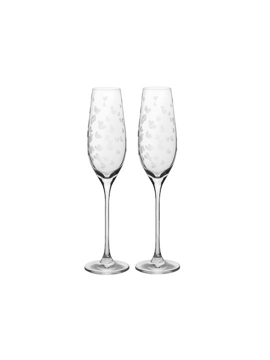 Raeder Hearts Set Champagne White Wine Glasses Made of Ceramic in White Colour Goblet 2 Pieces