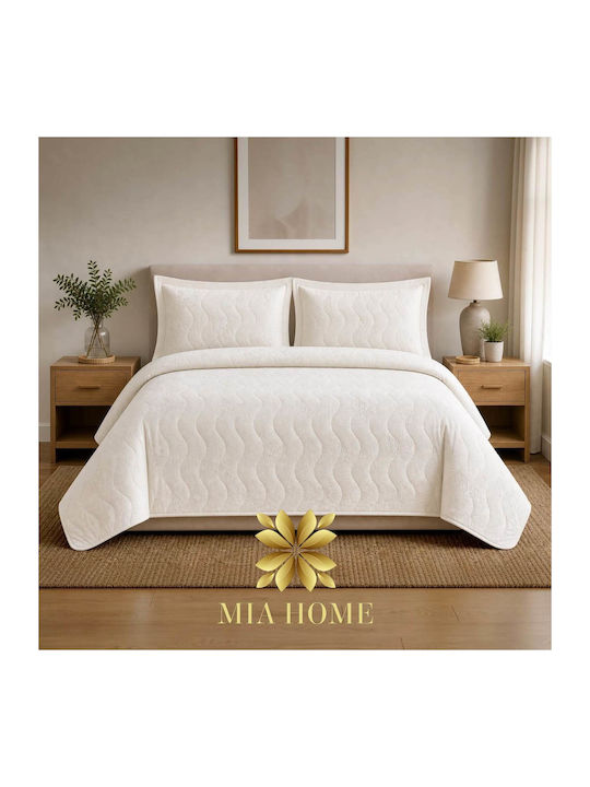 Mia Home Set Coverlets Double White 220x240cm 3 Pieces