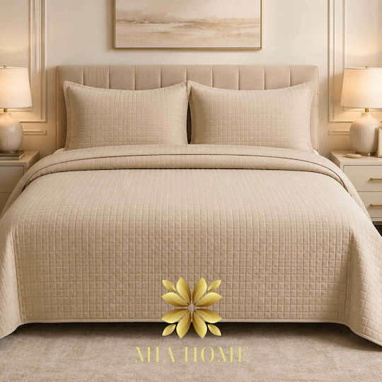 Mia Home Super Double Coverlet Beige 220x240cm
