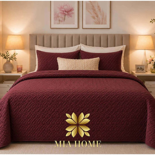 Mia Home Шалте Голямо Двойно Бордо 220x240см Mia Home Шалте Голямо Двойно Бордо 220x240см