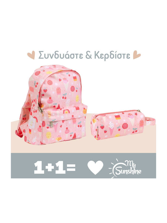 A Little Lovely Company Ice Creams School Set Pink 23.5 x 10 x 30cm