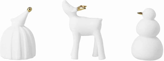 Raeder Raeder Christmas Tableware Ornaments Porcelain White Set of 3 Pieces